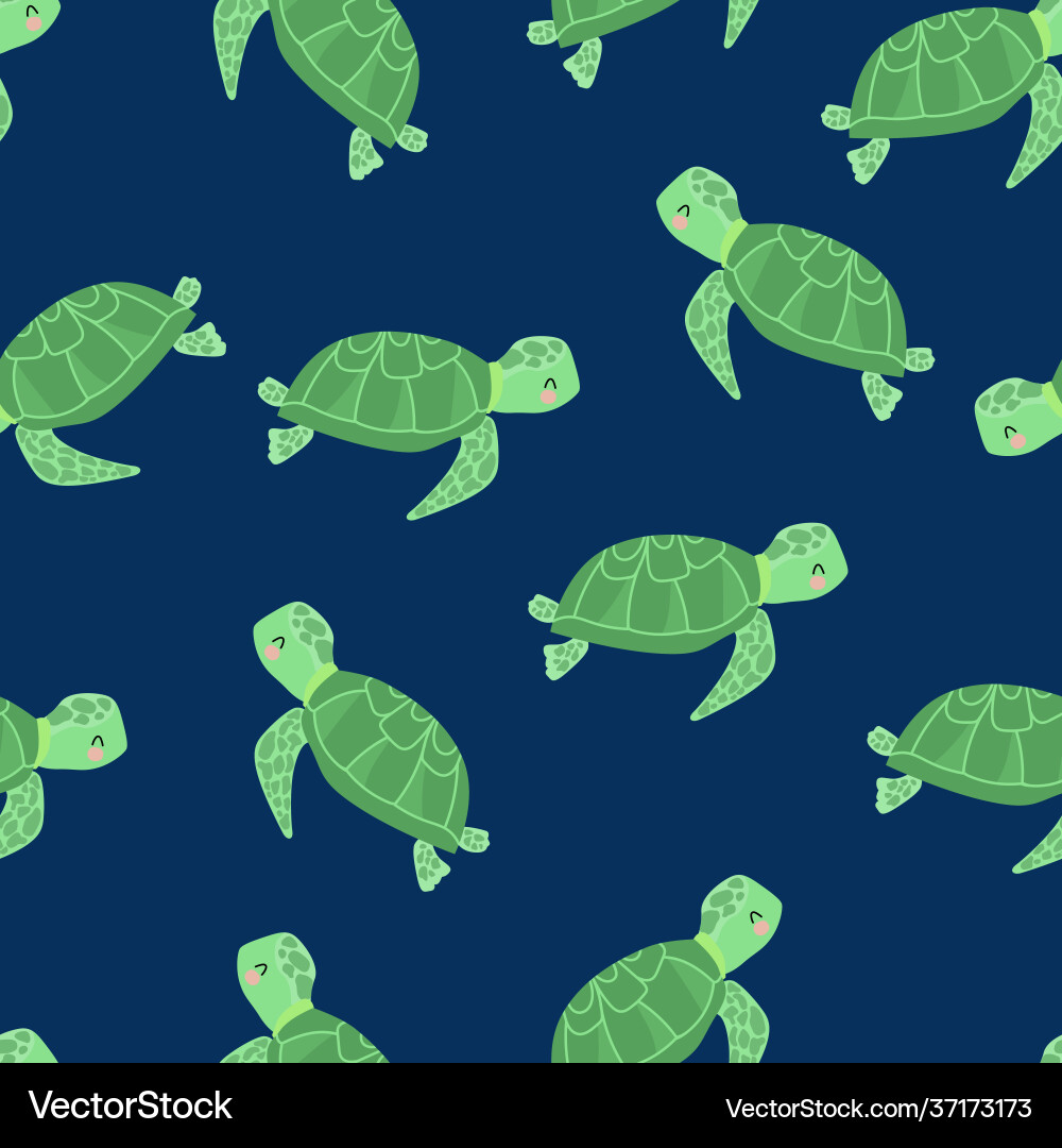 Sea turtle seamless pattern print design Vector Image