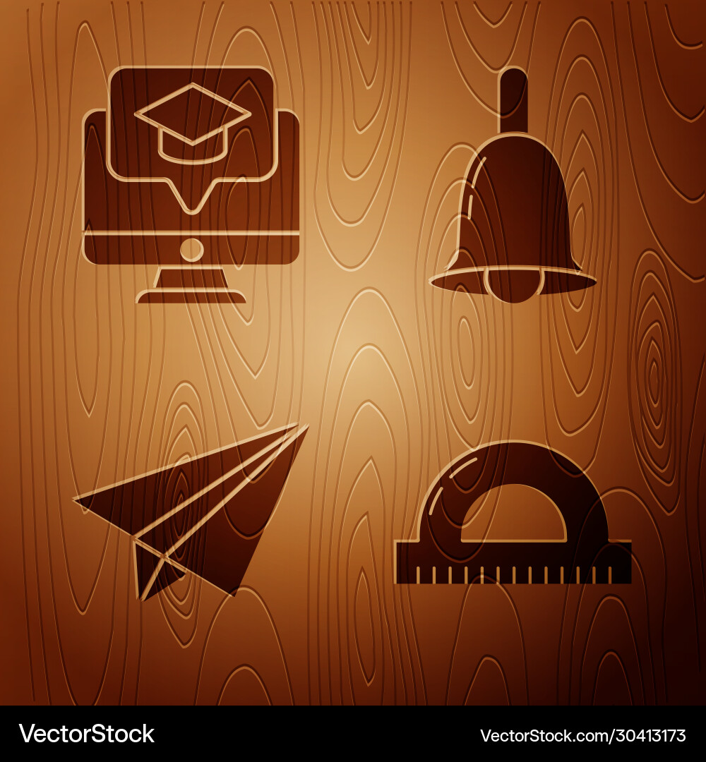 Set protractor grid for measuring degrees monitor Vector Image