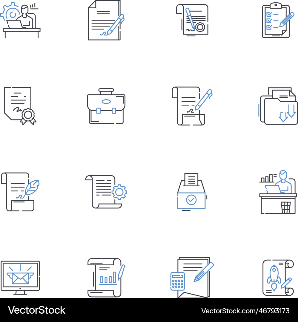 Tweaking line icons collection optimization Tweaking line icons collection optimization Vector Image