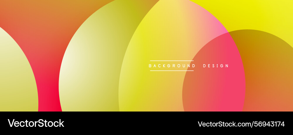 Abstract colorful circles overlap creating vector image