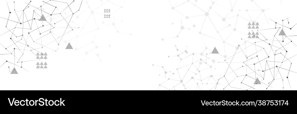 Abstract white background with lines and circles vector image