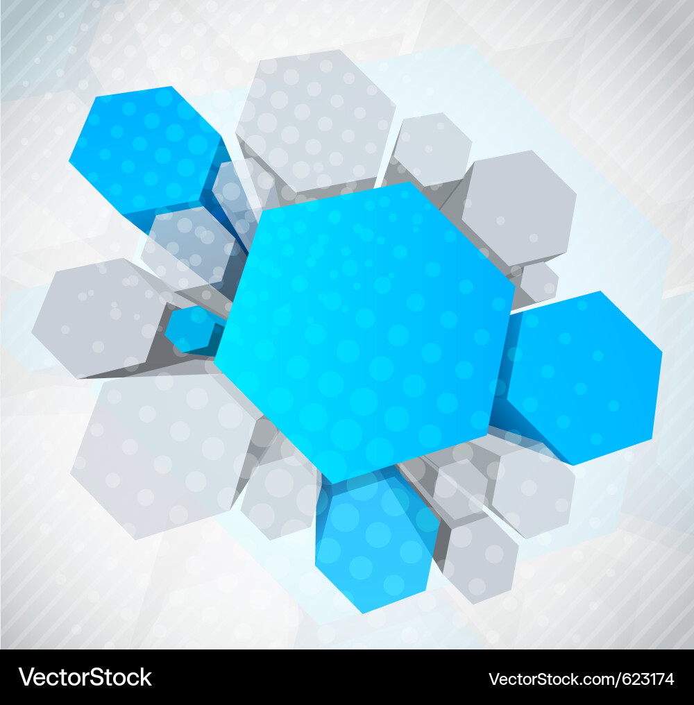 Background with 3d element Vector Image