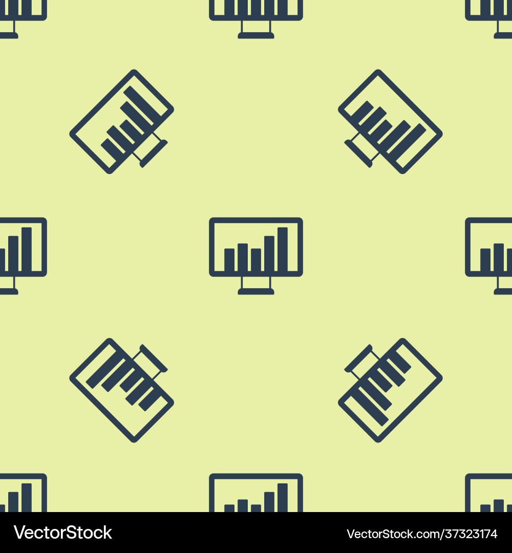 Blue computer monitor with graph chart icon Blue computer monitor with graph chart icon vector image