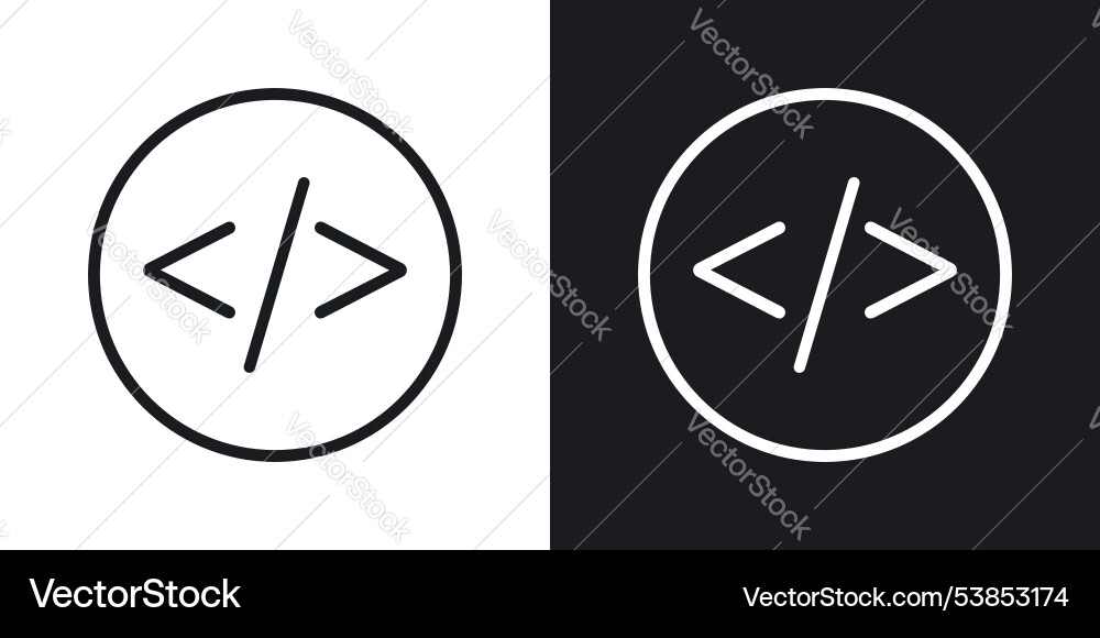 Code icon set Code icon set vector image