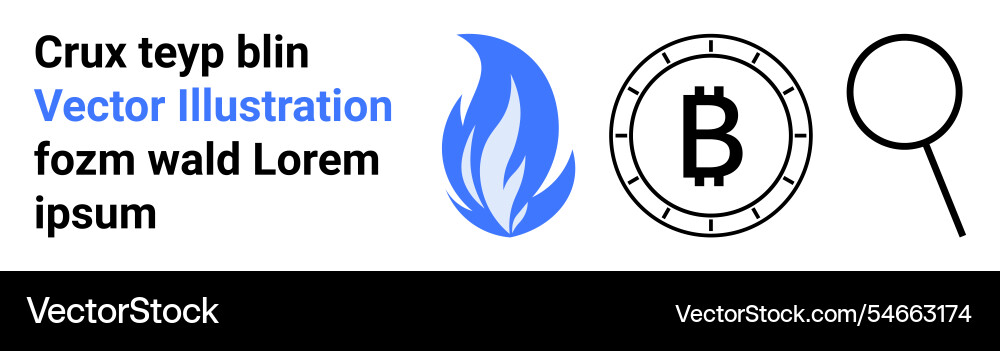 Cryptocurrency detection and analysis concept Cryptocurrency detection and analysis concept vector image