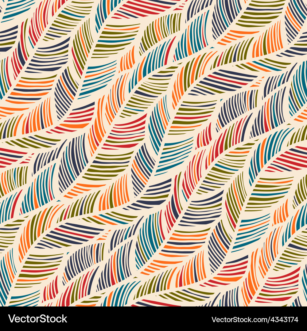 Feather Wave Pattern vector image