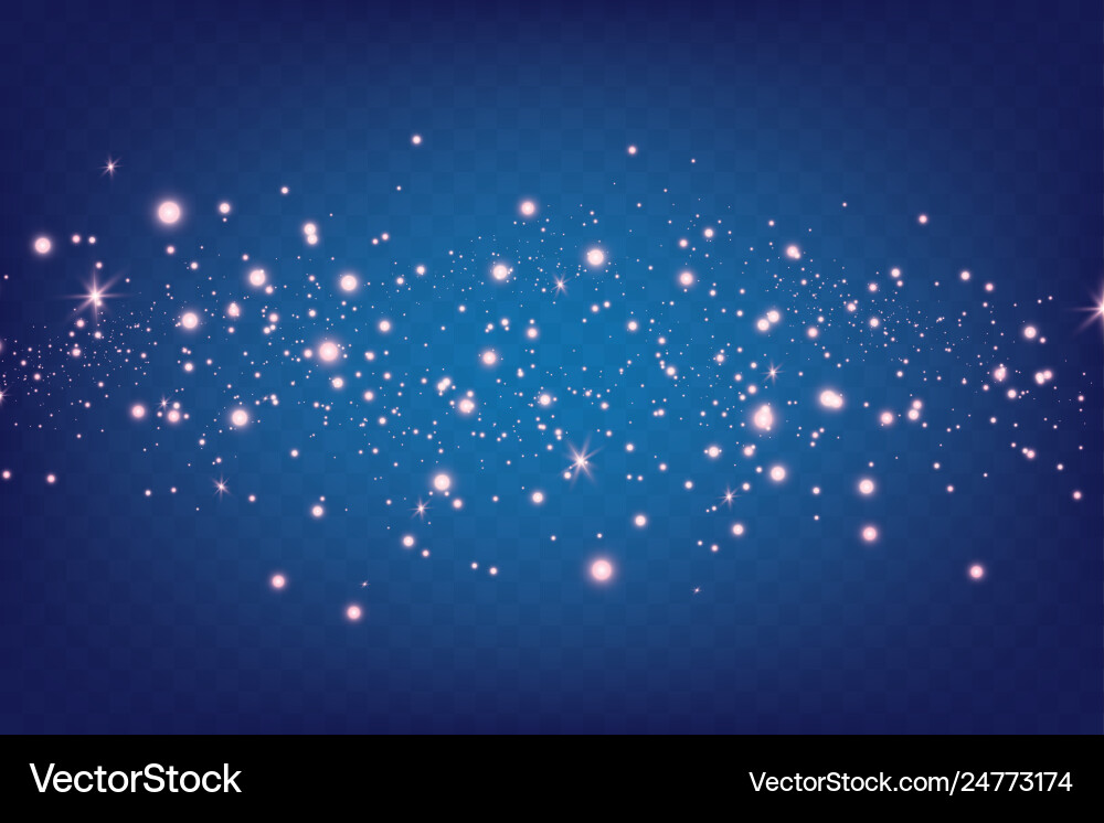 Glow light effect starburst with sparkles Vector Image