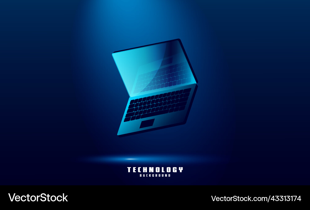 Laptop analysis processing structure isometric Laptop analysis processing structure isometric vector image