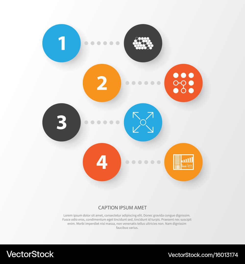 Learning icons set collection of branching Vector Image