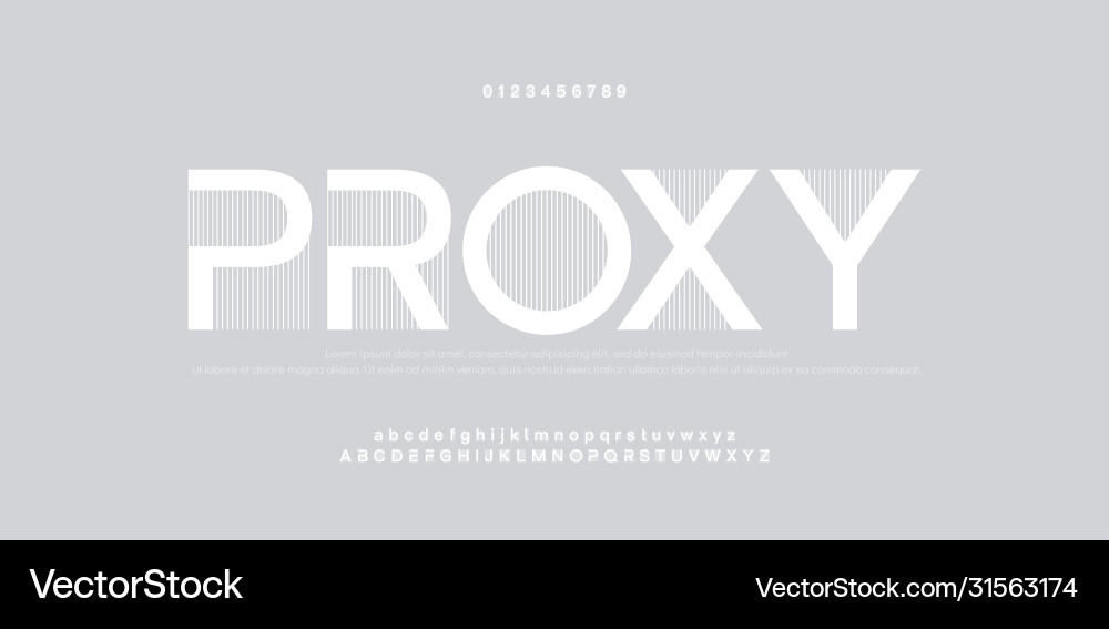 Modern Abstract Font Collection vector image
