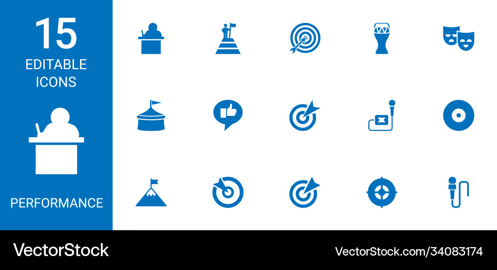 Performance icons (34083174) – Free Vector | VectorStock