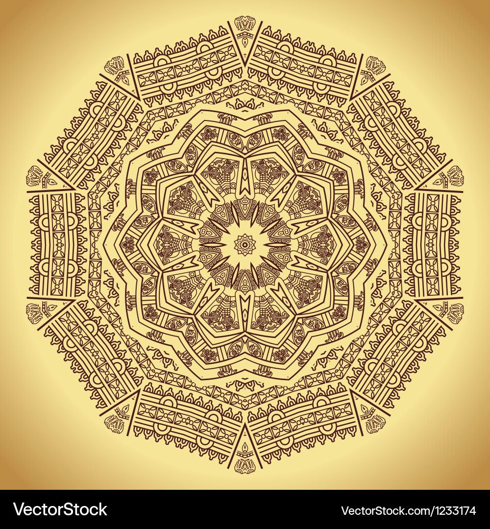Round decorative design element Vector Image