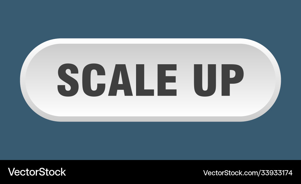 Scale up button rounded sign on white background Vector Image
