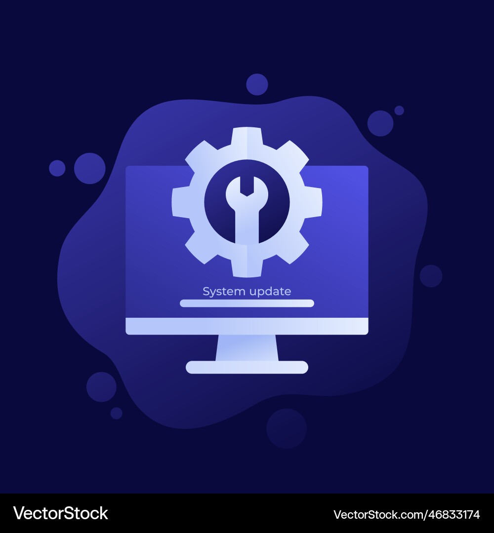 System update software upgrade icon vector image