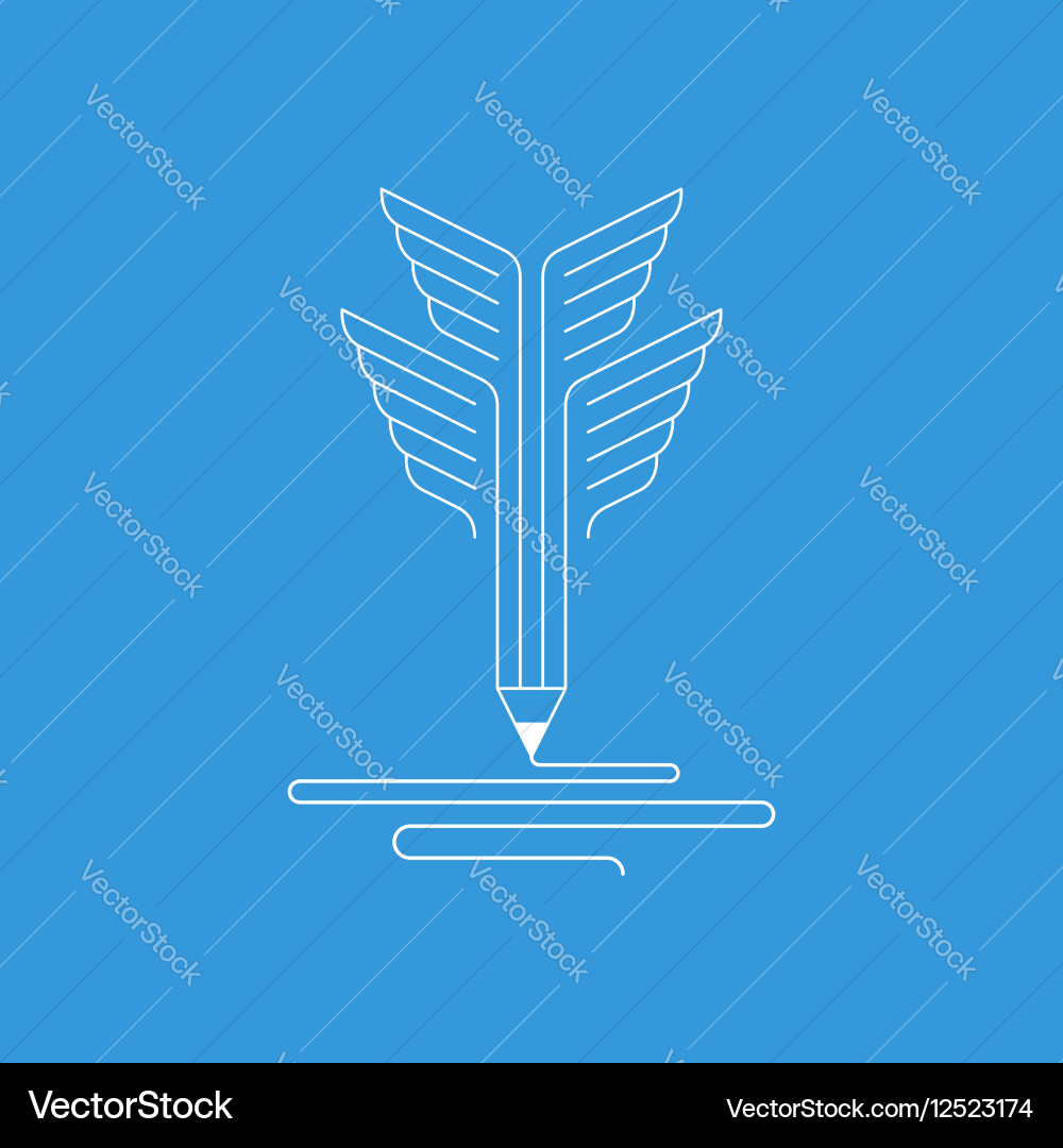Writing skills development painting class icon Vector Image