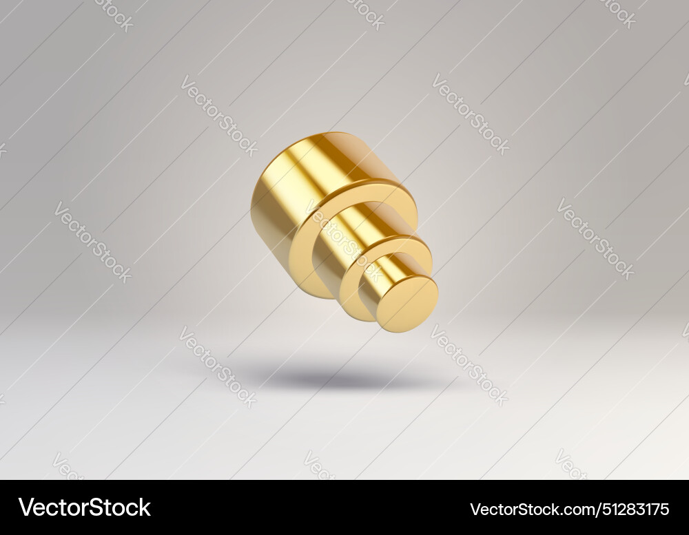 3d element or simple isolated golden shape 3d element or simple isolated golden shape vector image