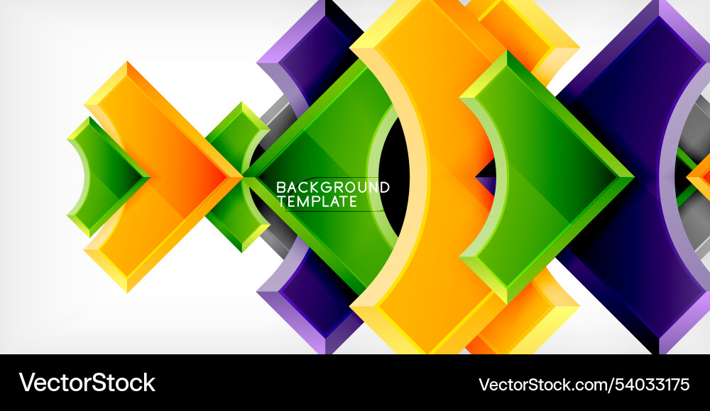 Arrow with round elements color geometric shapes Arrow with round elements color geometric shapes vector image