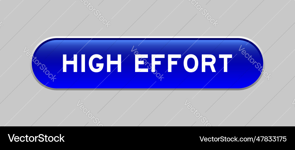 Blue color capsule shape button with word high Blue color capsule shape button with word high vector image