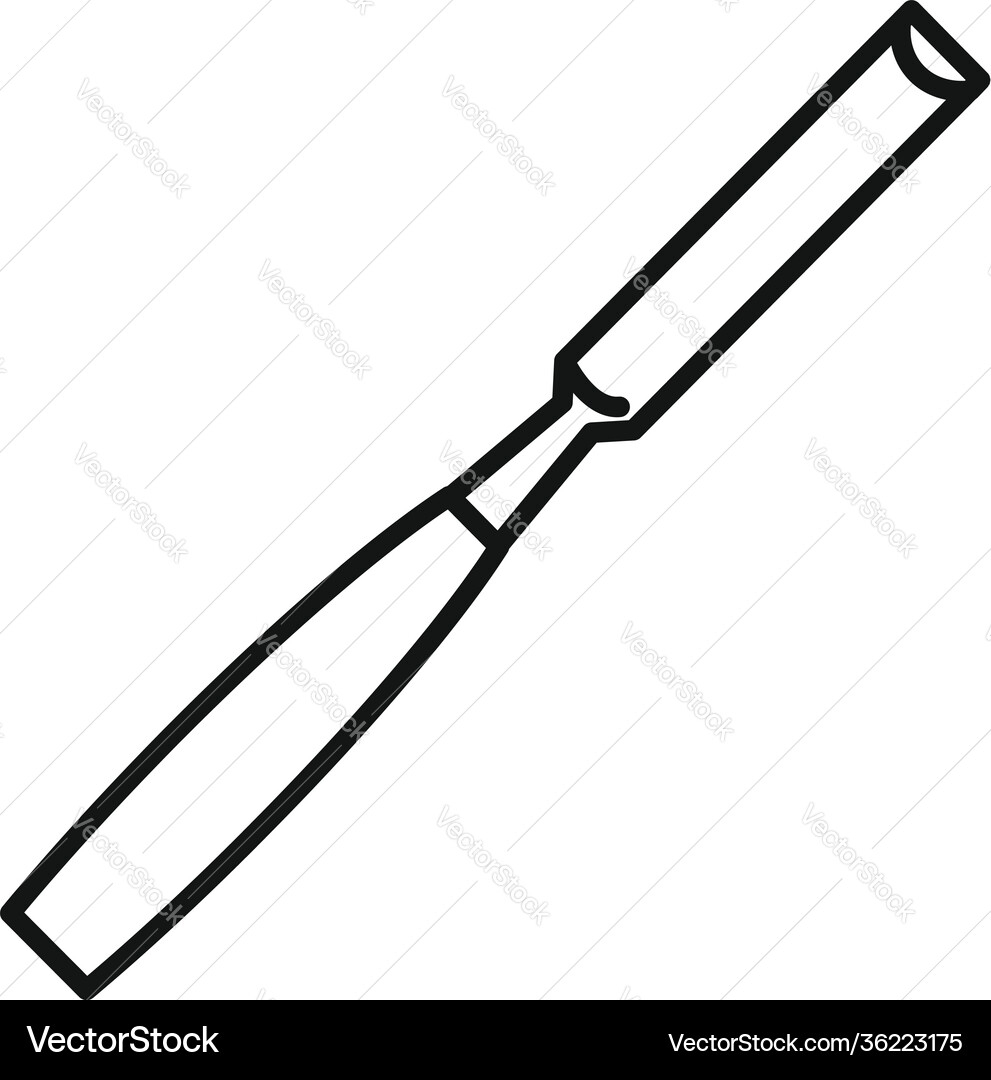 Chisel carpenter icon outline style Chisel carpenter icon outline style vector image