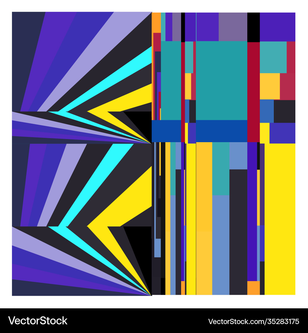 Colorful geometric and curve background pattern Vector Image