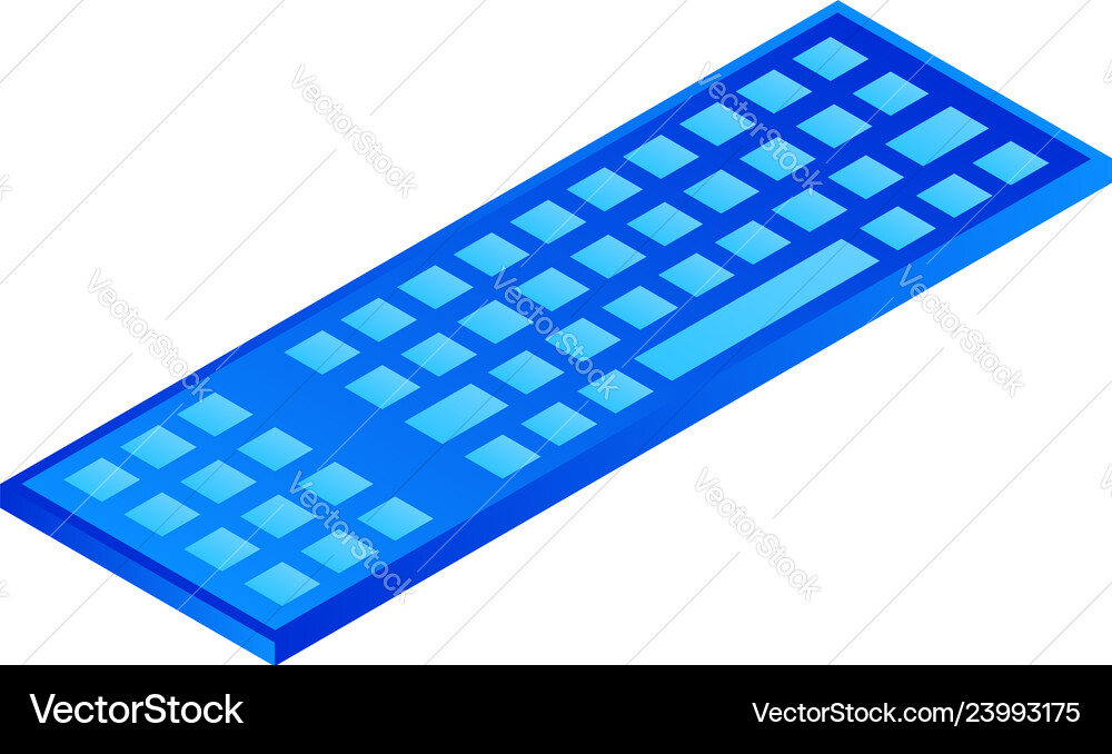 Computer keyboard icon isometric style Computer keyboard icon isometric style vector image
