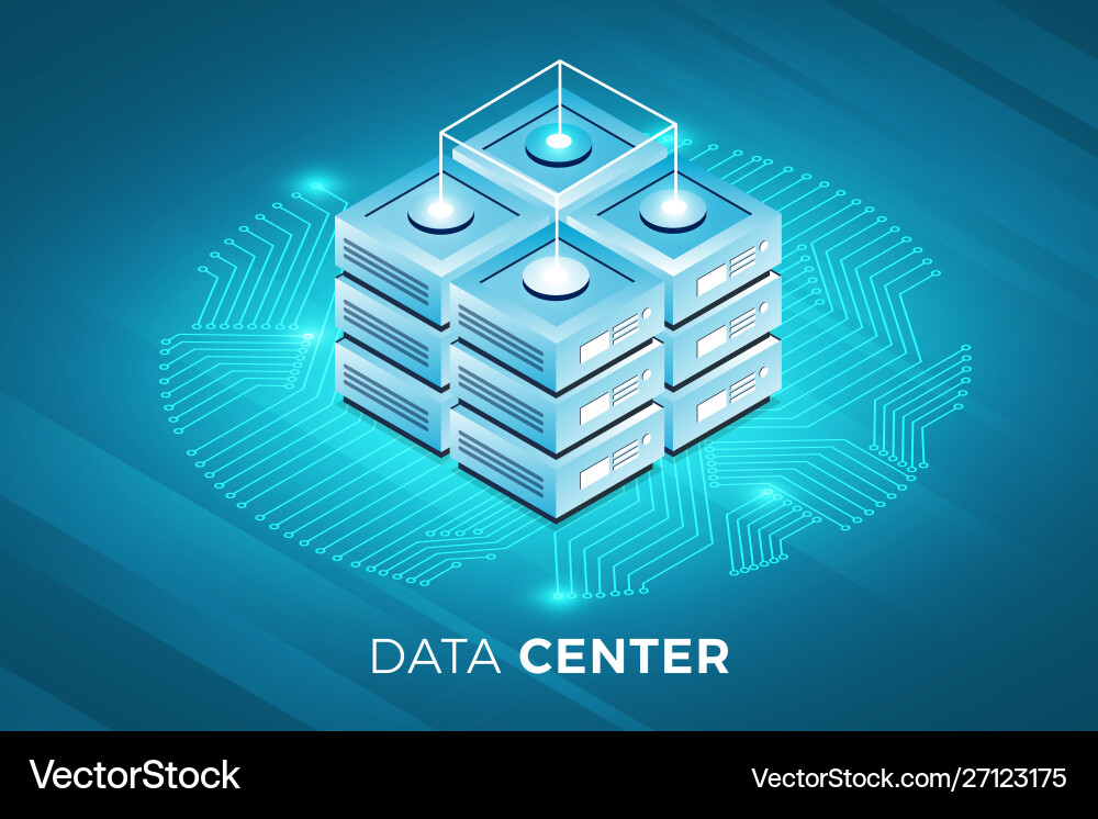 Data server technology Royalty Free Vector Image