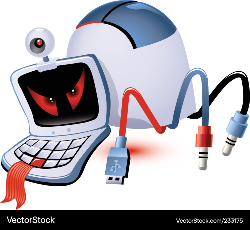 Digital Monster Computer vector image