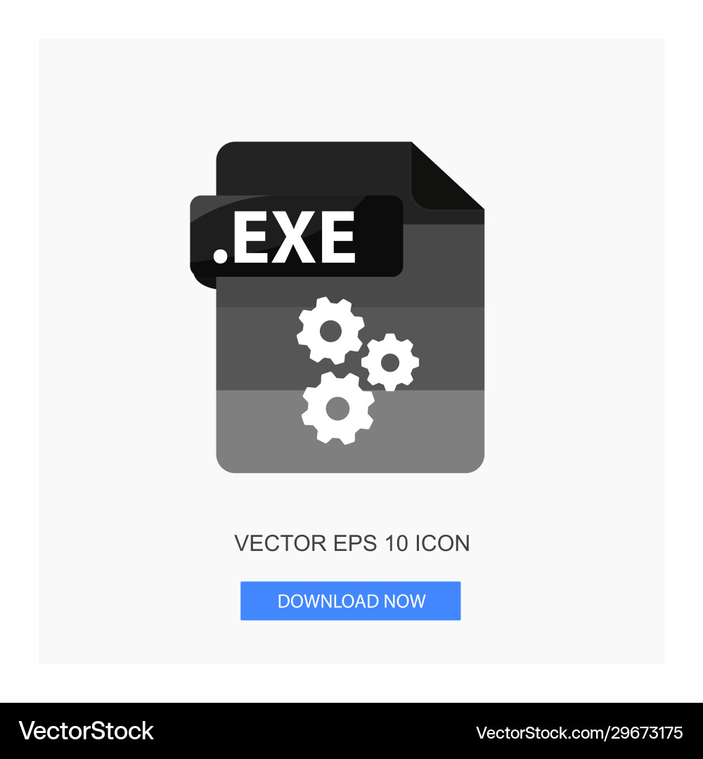 Document formats exe file paper black tone color vector image