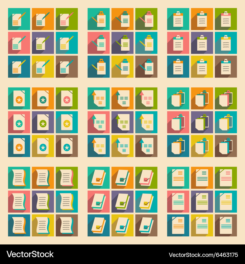 Flat with shadow concept and mobile application vector image