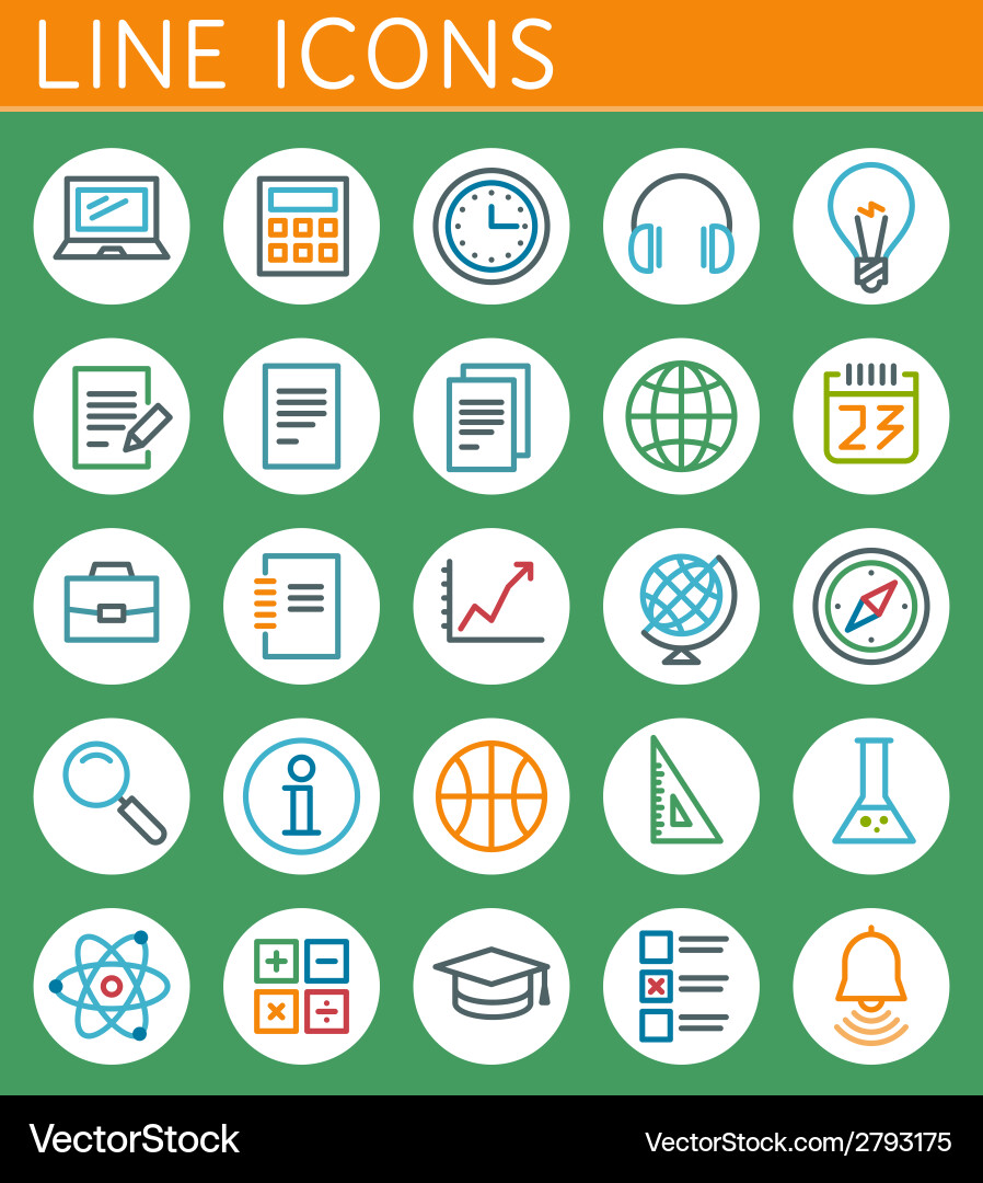 Icons set for web site design and mobile apps vector image