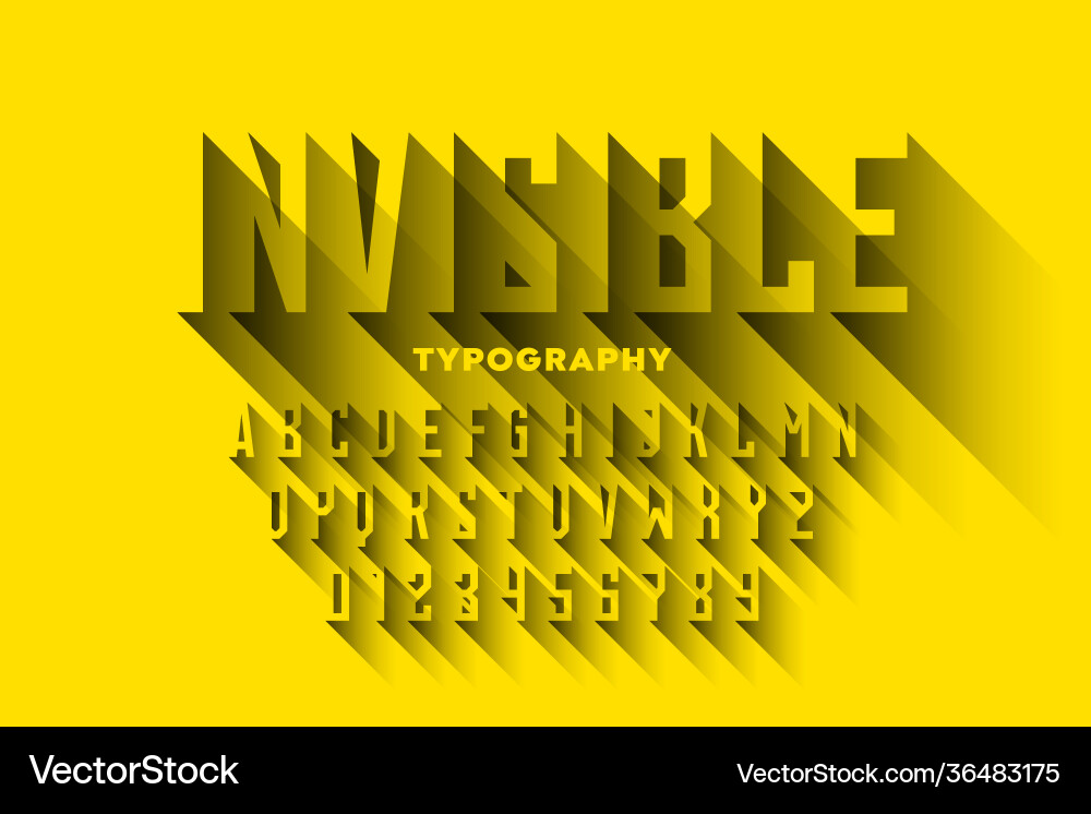 Invisible style font typography design alphabet Invisible style font typography design alphabet vector image
