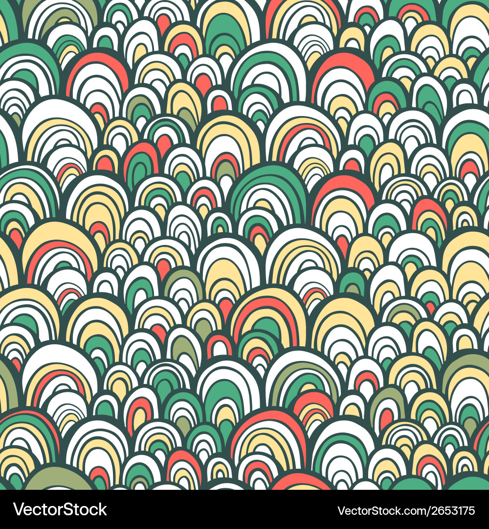 Seamless pattern with colorful abstract scale vector image