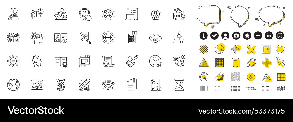 Set of search document ranking and report line Vector Image