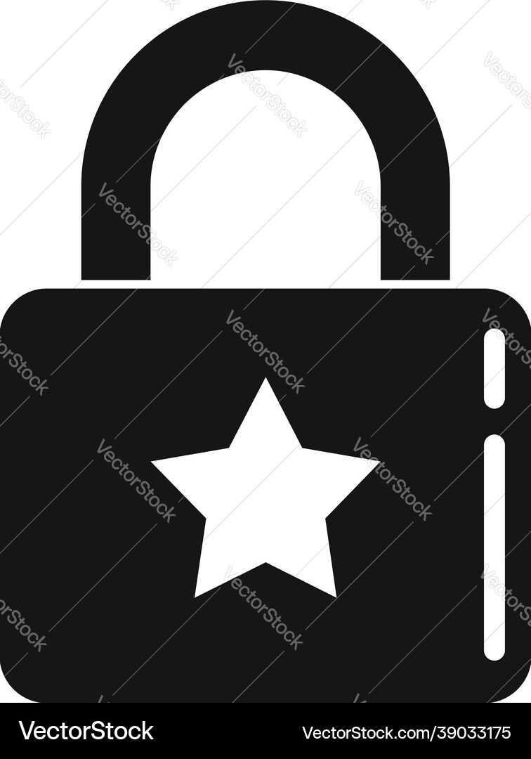 Trust padlock icon simple computer secure Trust padlock icon simple computer secure vector image