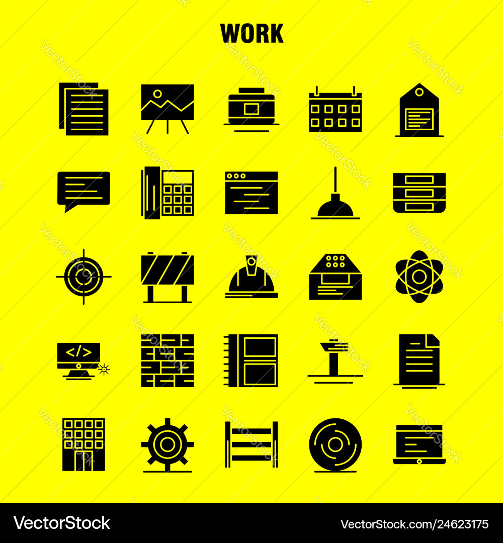Work solid glyph icon for web print and mobile Work solid glyph icon for web print and mobile vector image