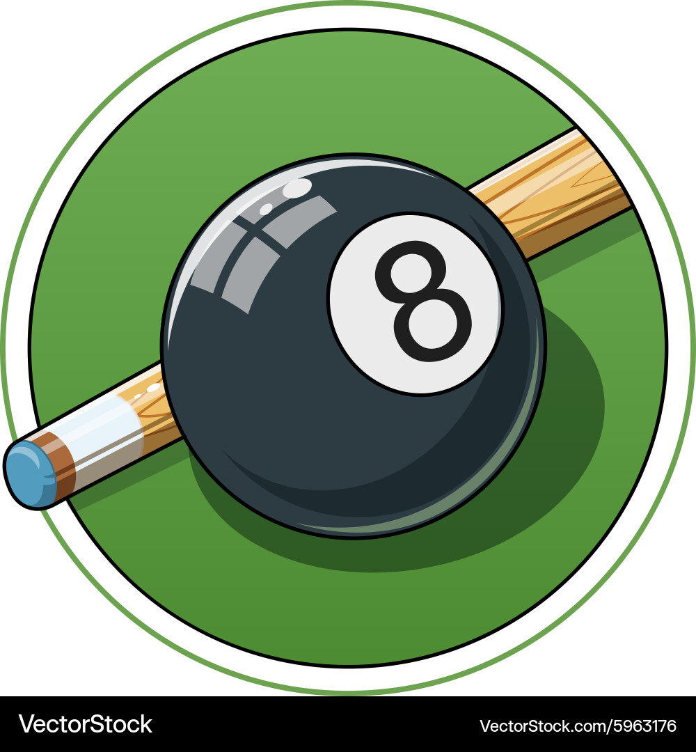 Billiard ball Royalty Free Vector Image VectorStock