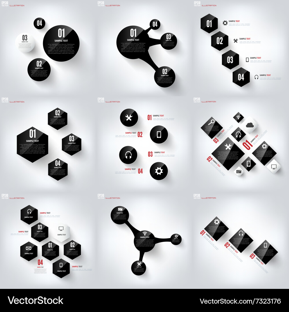 Black cloud computing background with web icons vector image