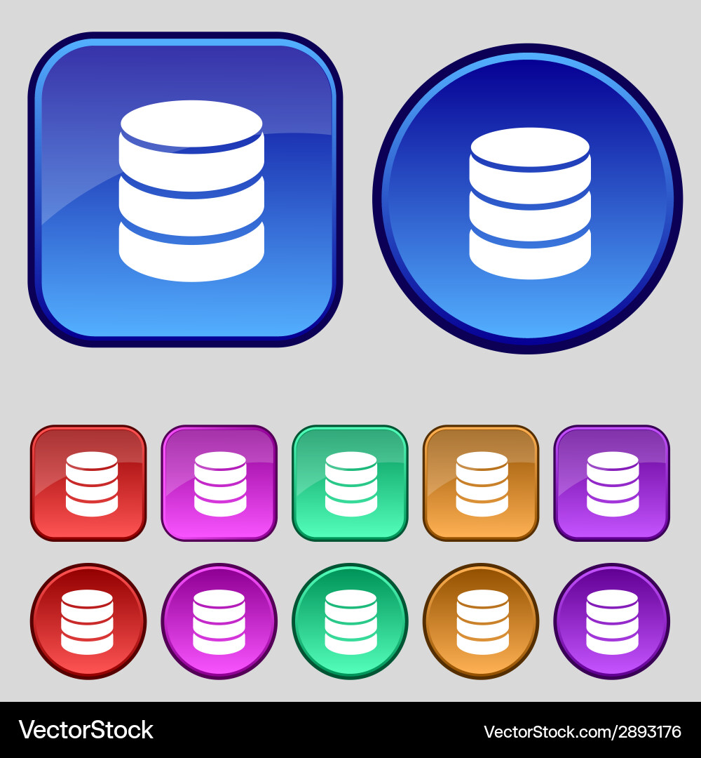 Hard disk and database sign icon flash drive stick vector image