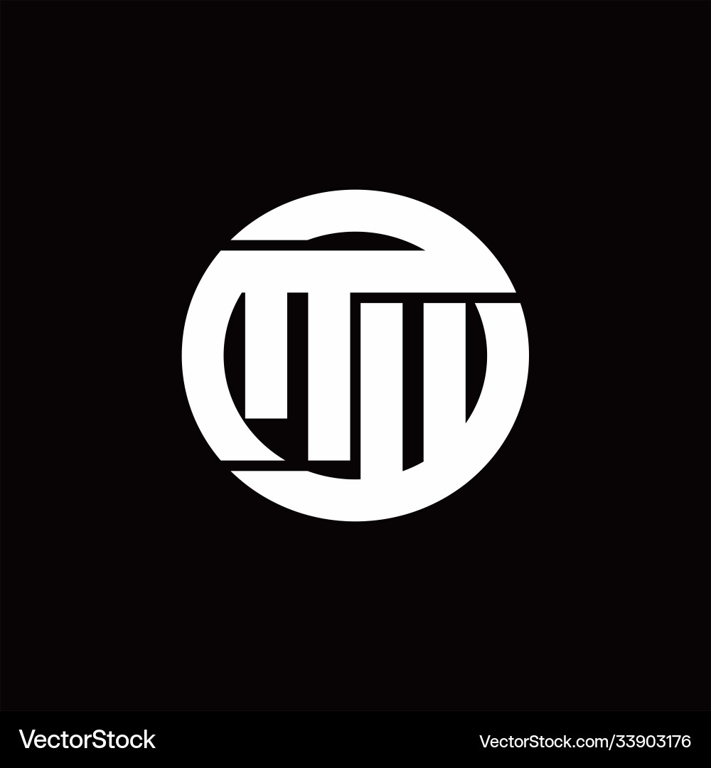 Modern Monogram Logo with Swipe vector image