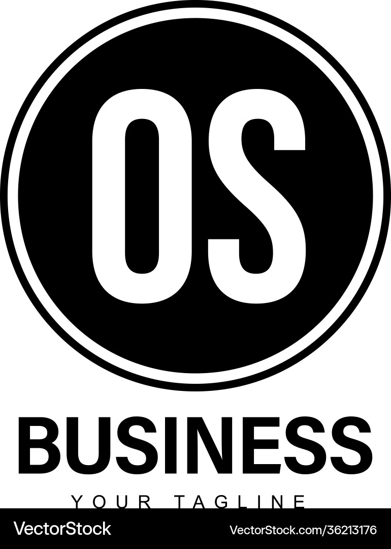 Os initial a logo design with abstract style Os initial a logo design with abstract style vector image