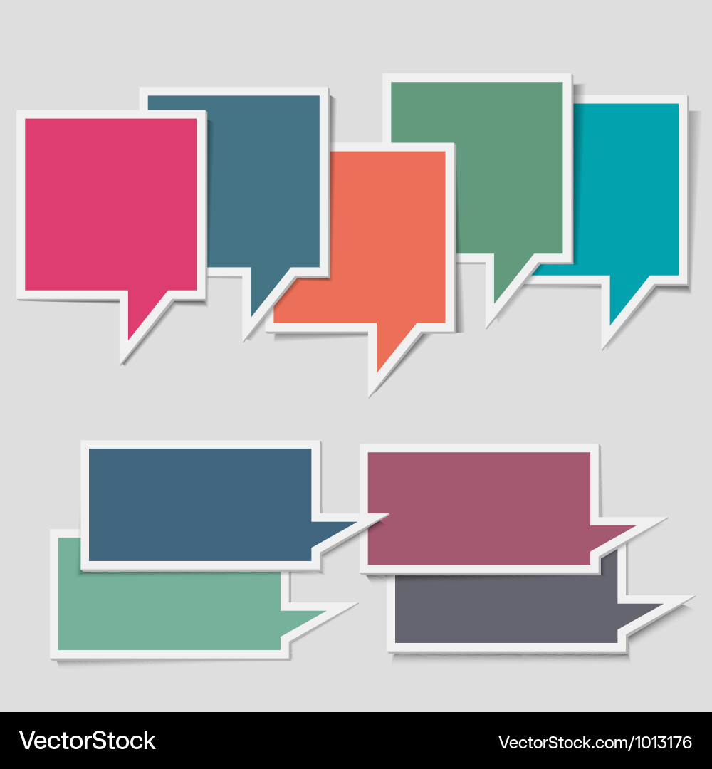 Paper speech bubbles Royalty Free Vector Image