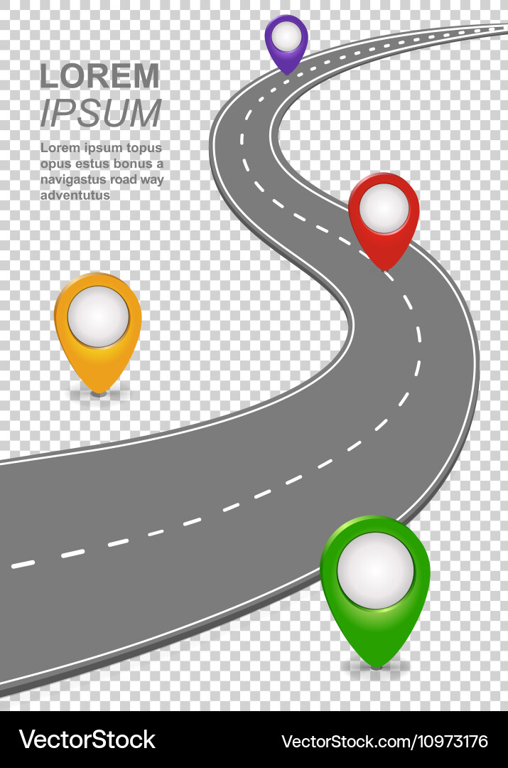 Road Navigation Route Map vector image