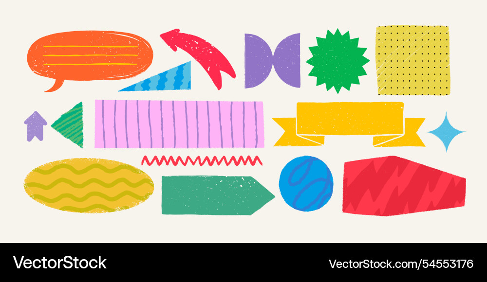 Rough Shapes & Patterns vector image