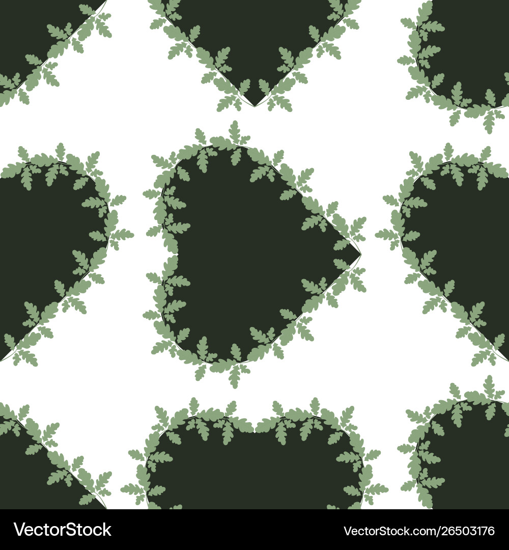 Seamless pattern with leaves in shape Seamless pattern with leaves in shape vector image