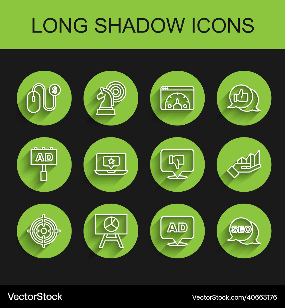 Set line target board with graph chart Set line target board with graph chart Vector Image