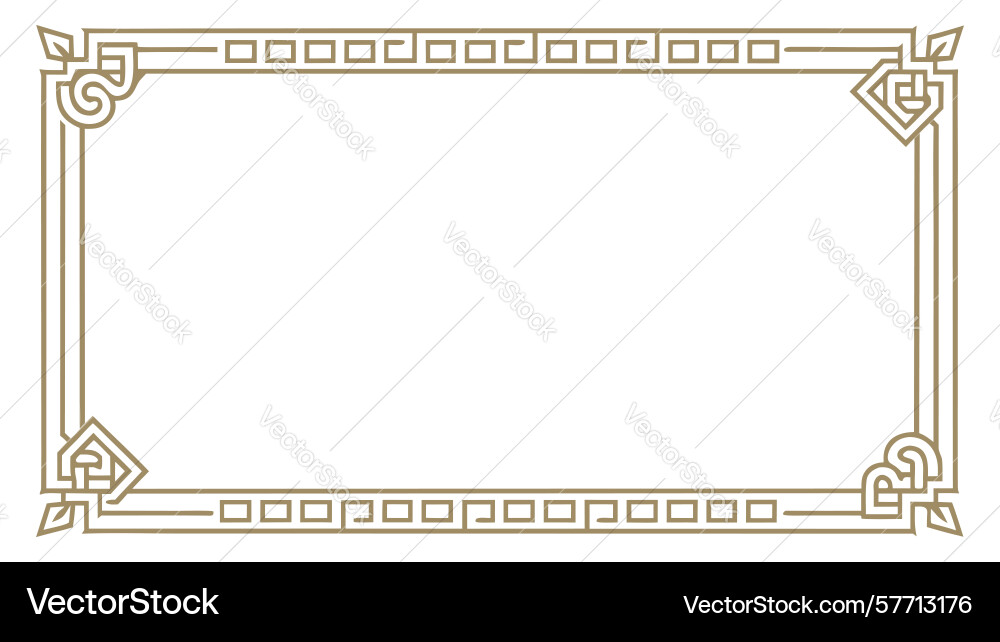 Simple geometric pattern frame minimalist vector image