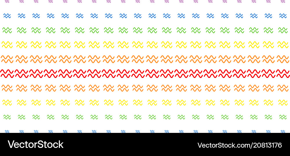Sinusoid waves shape halftone spectral array Sinusoid waves shape halftone spectral array vector image