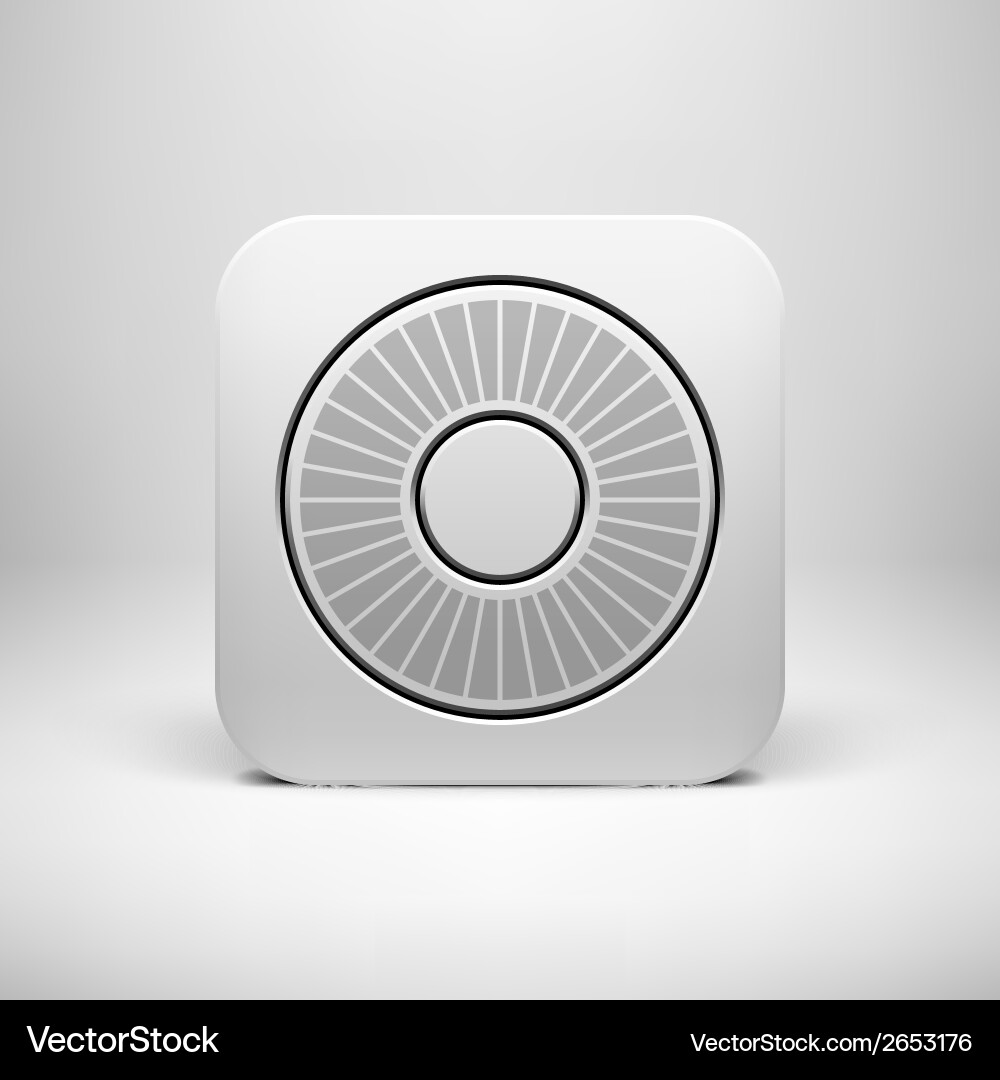 White abstract app icon button template vector image