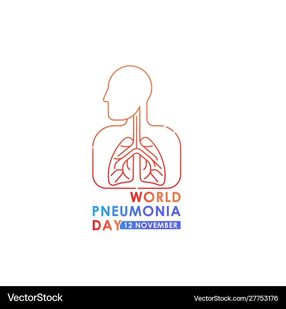 World pneumonia day World pneumonia day vector image