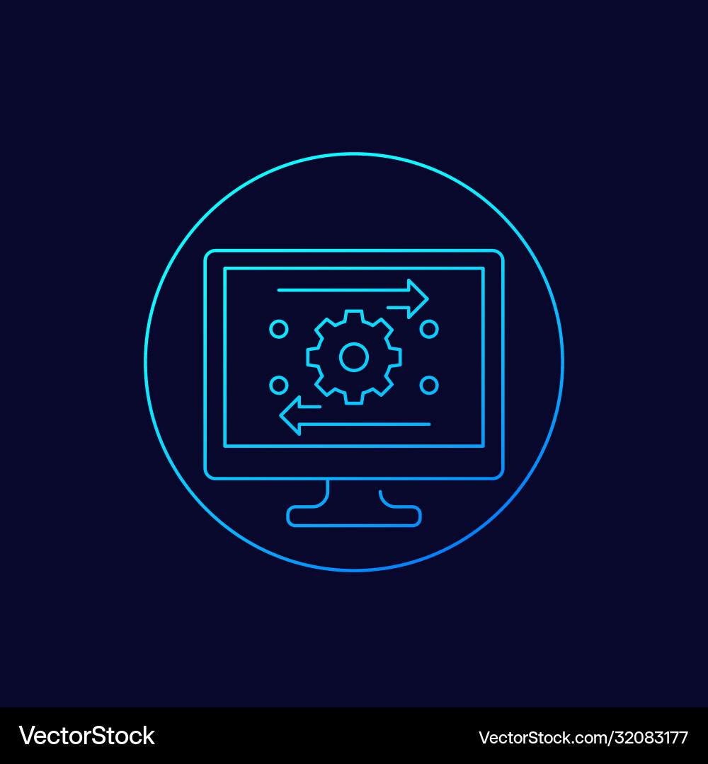 Automation & Process Optimization Icon vector image
